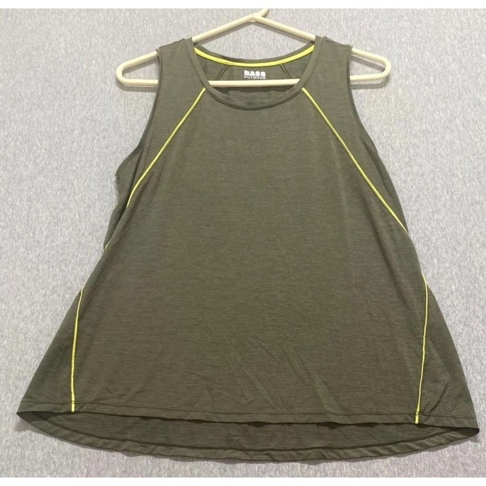 Bass Outdoor Macworth Tank Top Womens Medium Green Sleeveless Running Athleisure